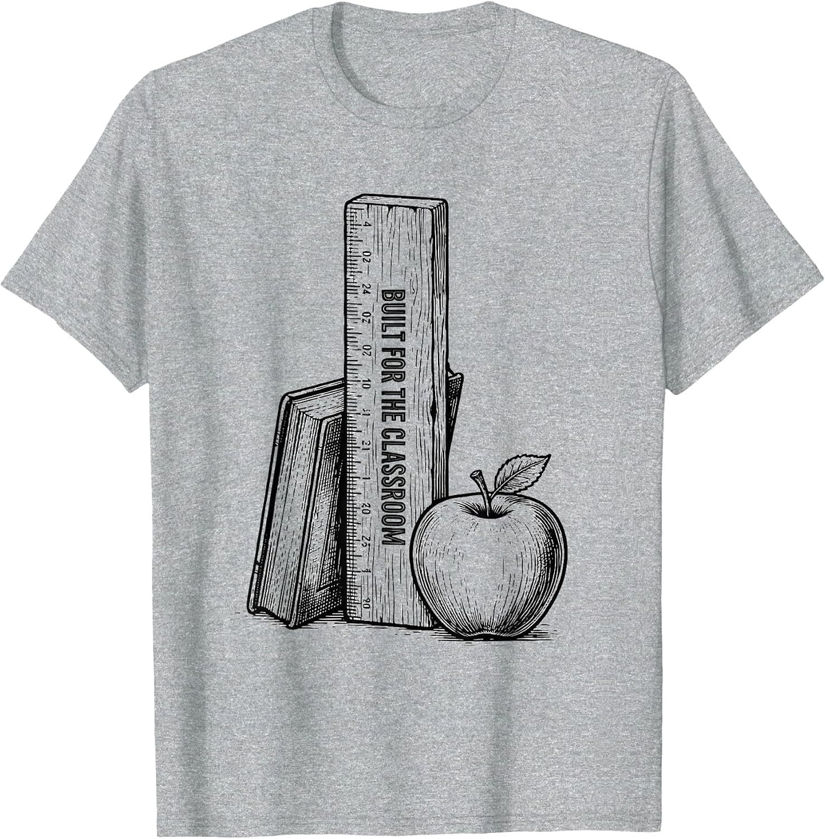 Men's Built for the Classroom Elementary Teacher Design T-Shirt - Heather Grey