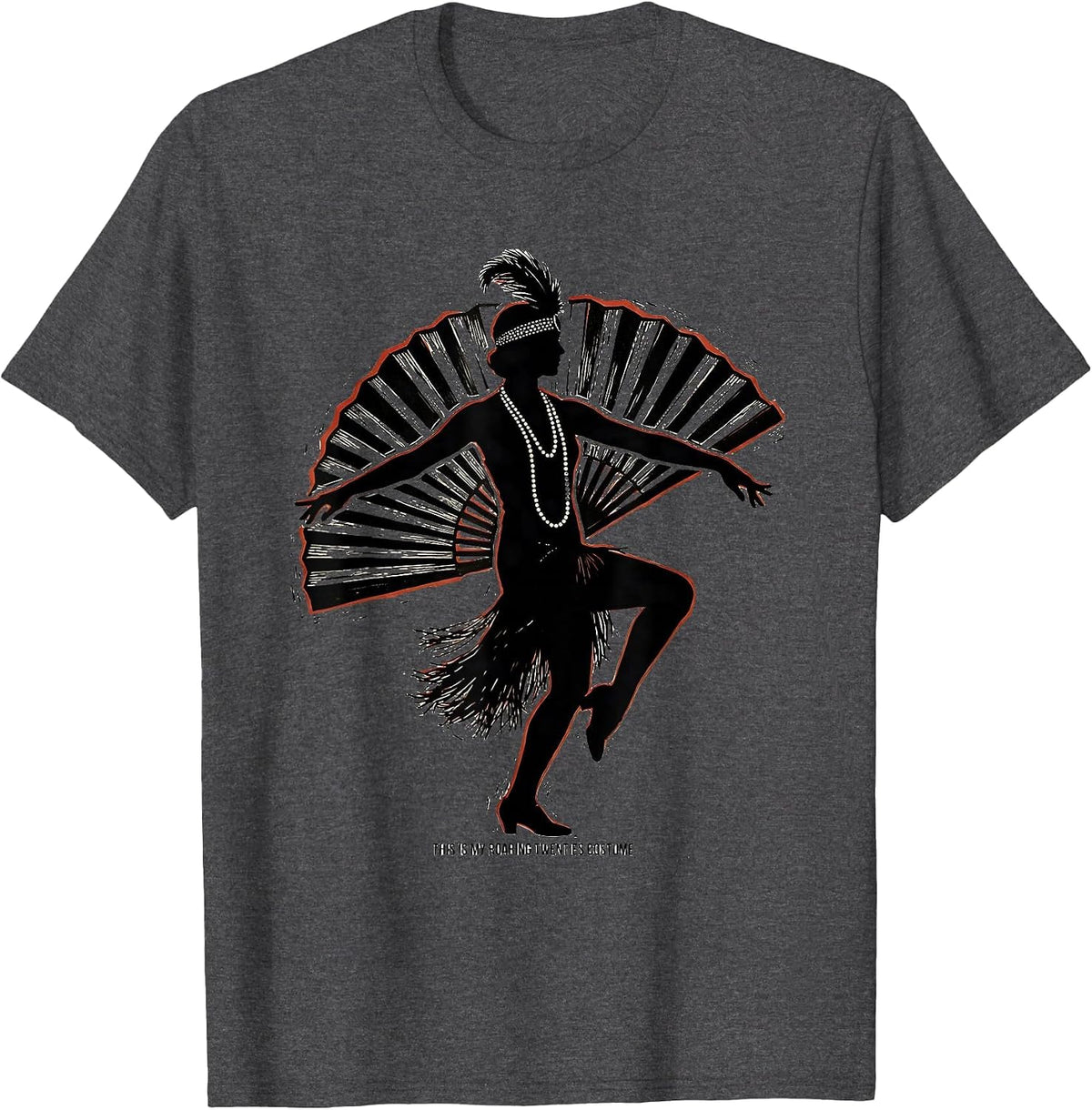 Men's This Is My Roaring Twenties Costume Vintage Flapper Party T-Shirt - Dark Heather Grey