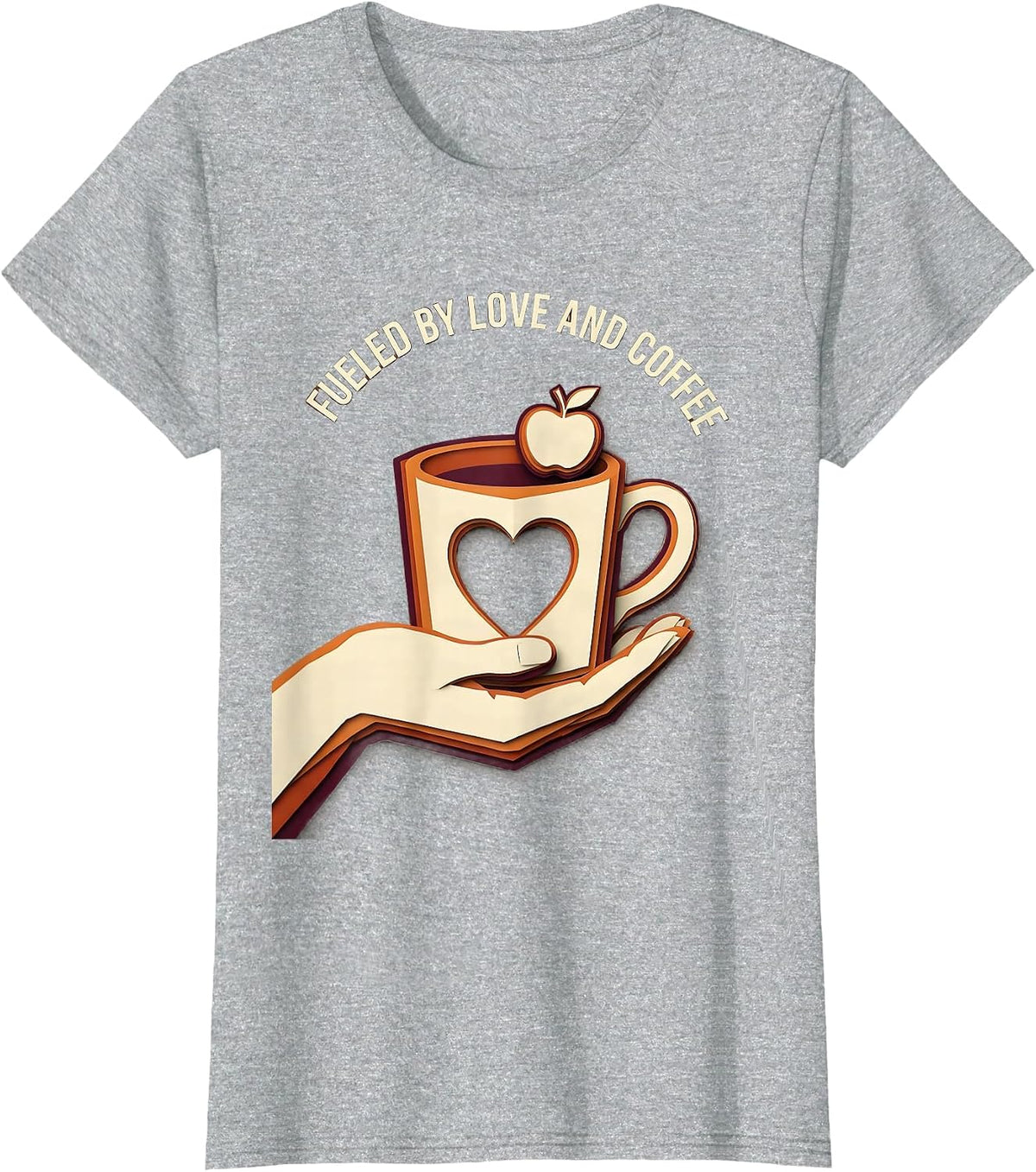 Fueled By Love and Coffee Special Education Teacher T-Shirt - Heather Grey
