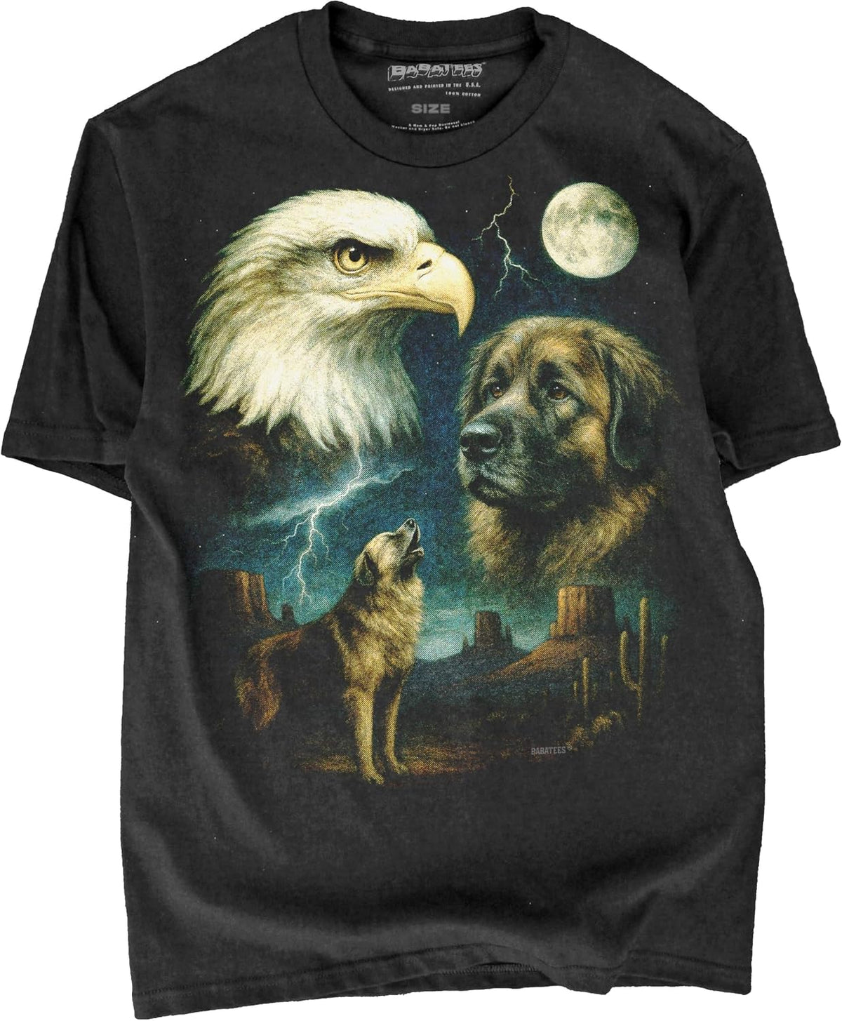 Majestic Dog Artwork Premium Black T-Shirt for Men & Women - Leonberger