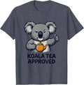 Koala Tea Approved Funny Koala Lover Cute Animal Humor T-Shirt - Heather Blue