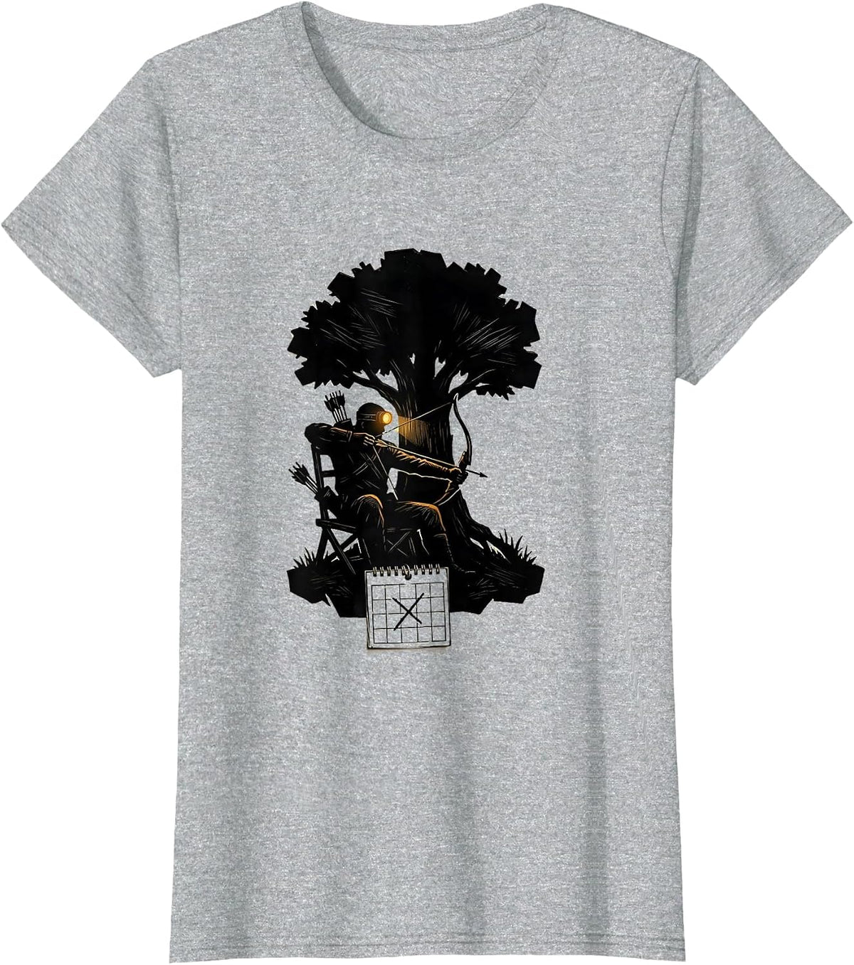Hunter Bow Stand Deer Season Opening Day Pride T-Shirt - Heather Grey