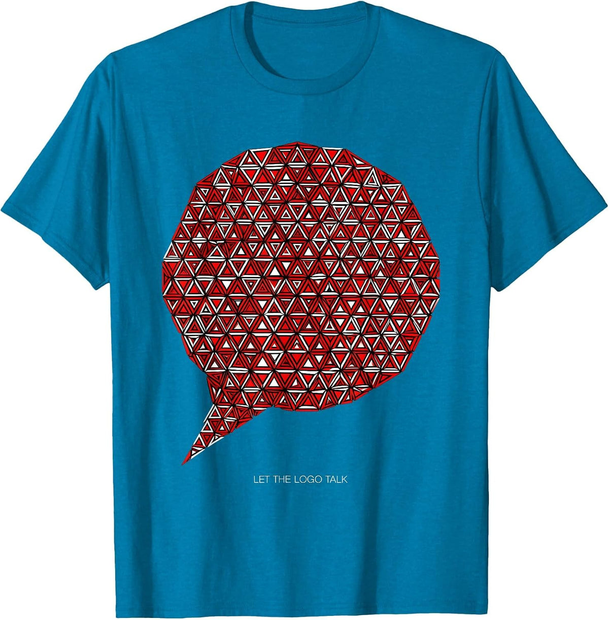 Let the Logo Talk Bold Graphic Design T-Shirt - Sapphire Blue