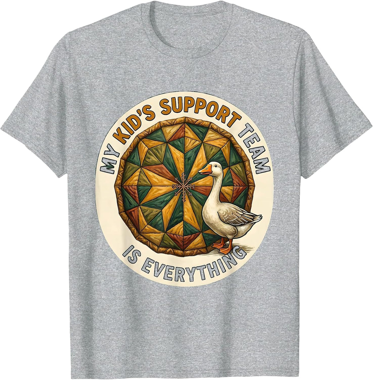 Men's My Kid's Support Team Is Everything Funny Special Education T-Shirt - Heather Grey