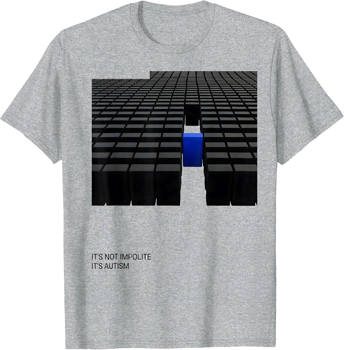 Men's It's Not Impolite It's Autism Funny Neurodiversity Awareness T-Shirt - Heather Grey