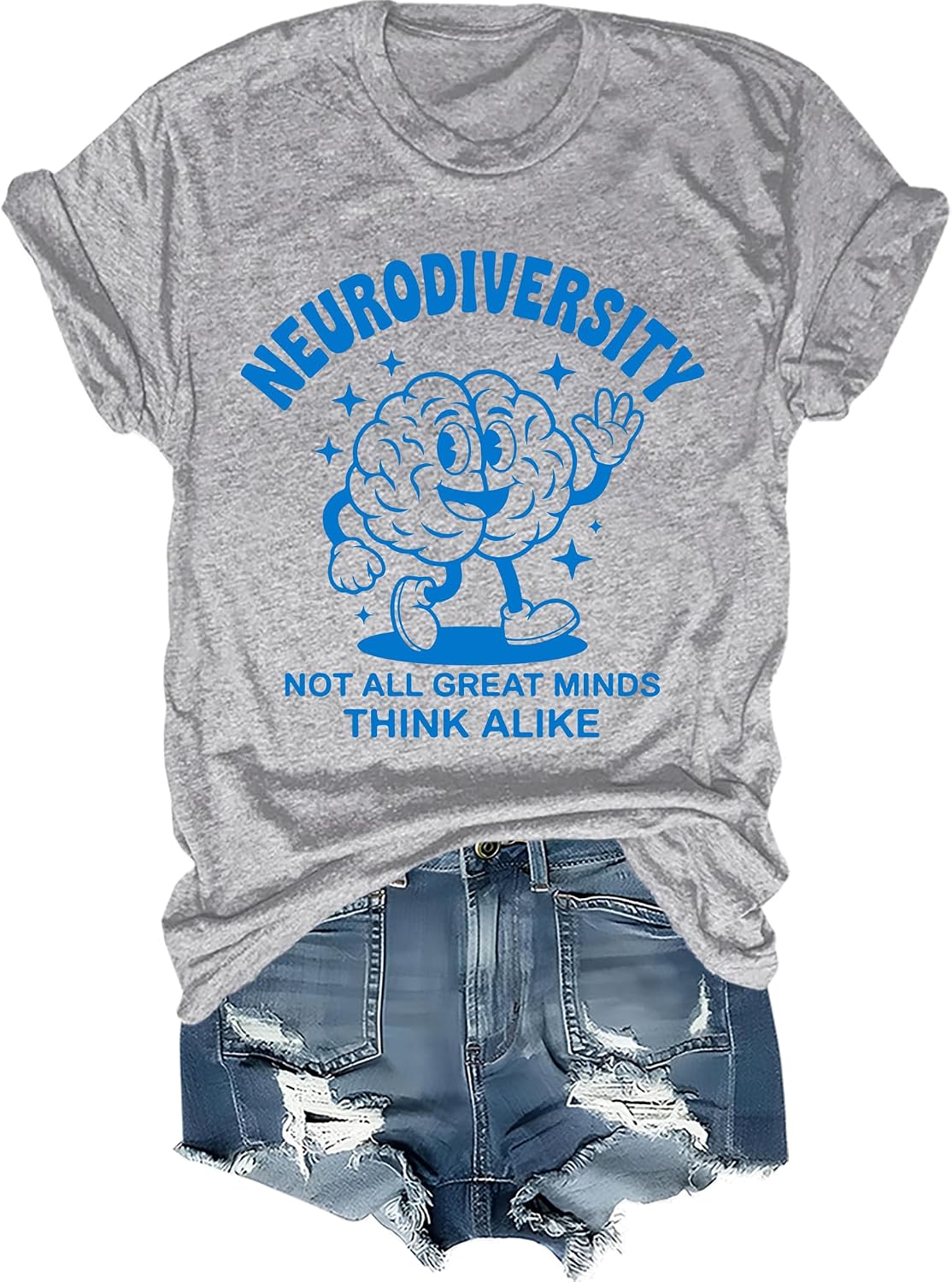 Neurodiversity Shirt Not All Great Minds Think Alike Tshirt Autism Awareness Shirts Special Education Top - Grey