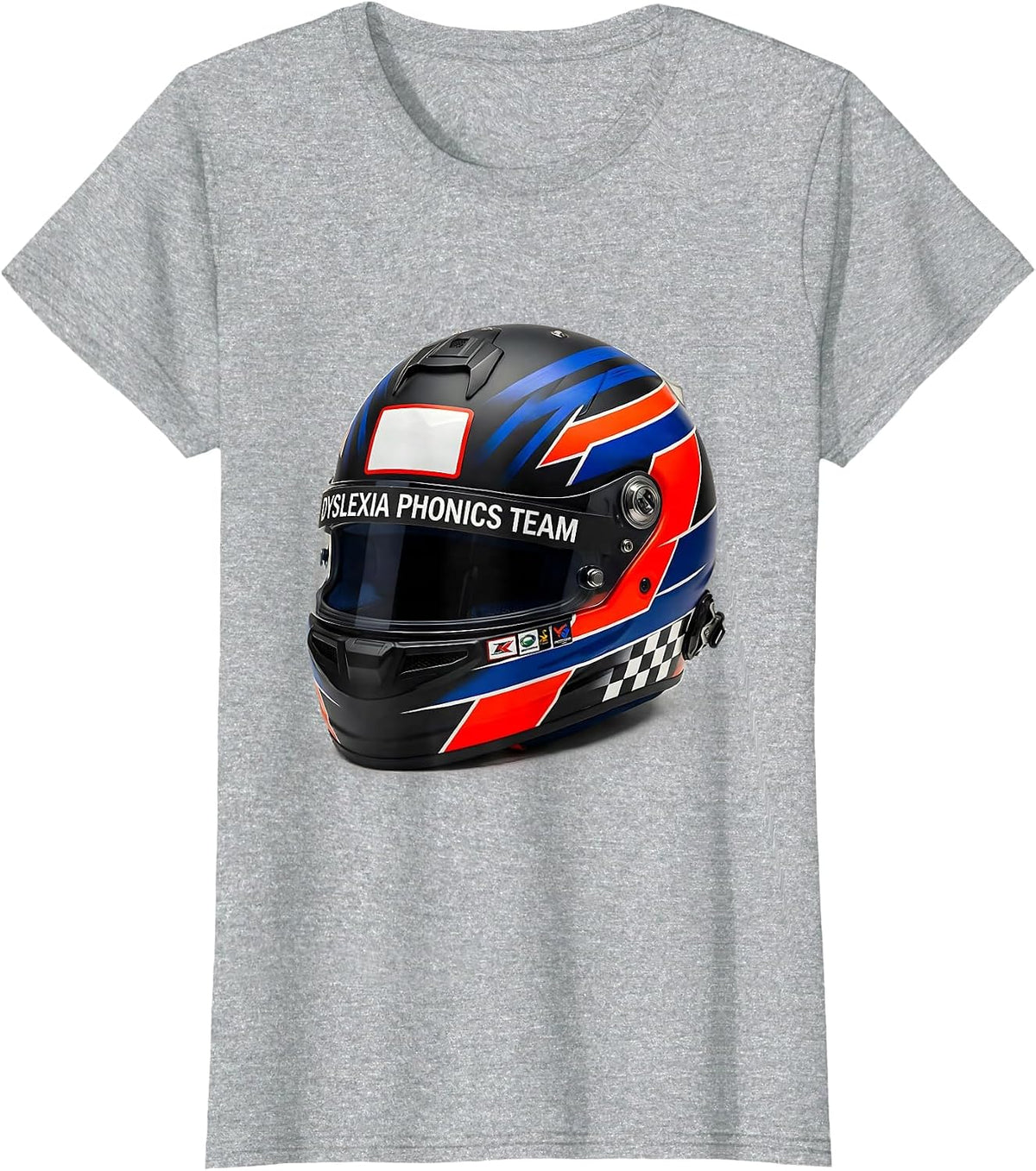 Women's Dyslexia Phonics Team Racing Livery Dyslexia Teacher Squad T-Shirt - Heather Grey