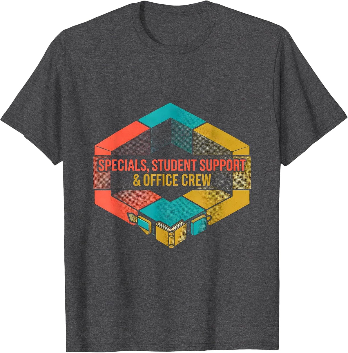 Men's Specials, Student Support & Office Crew Teacher T-Shirt - Dark Heather Grey