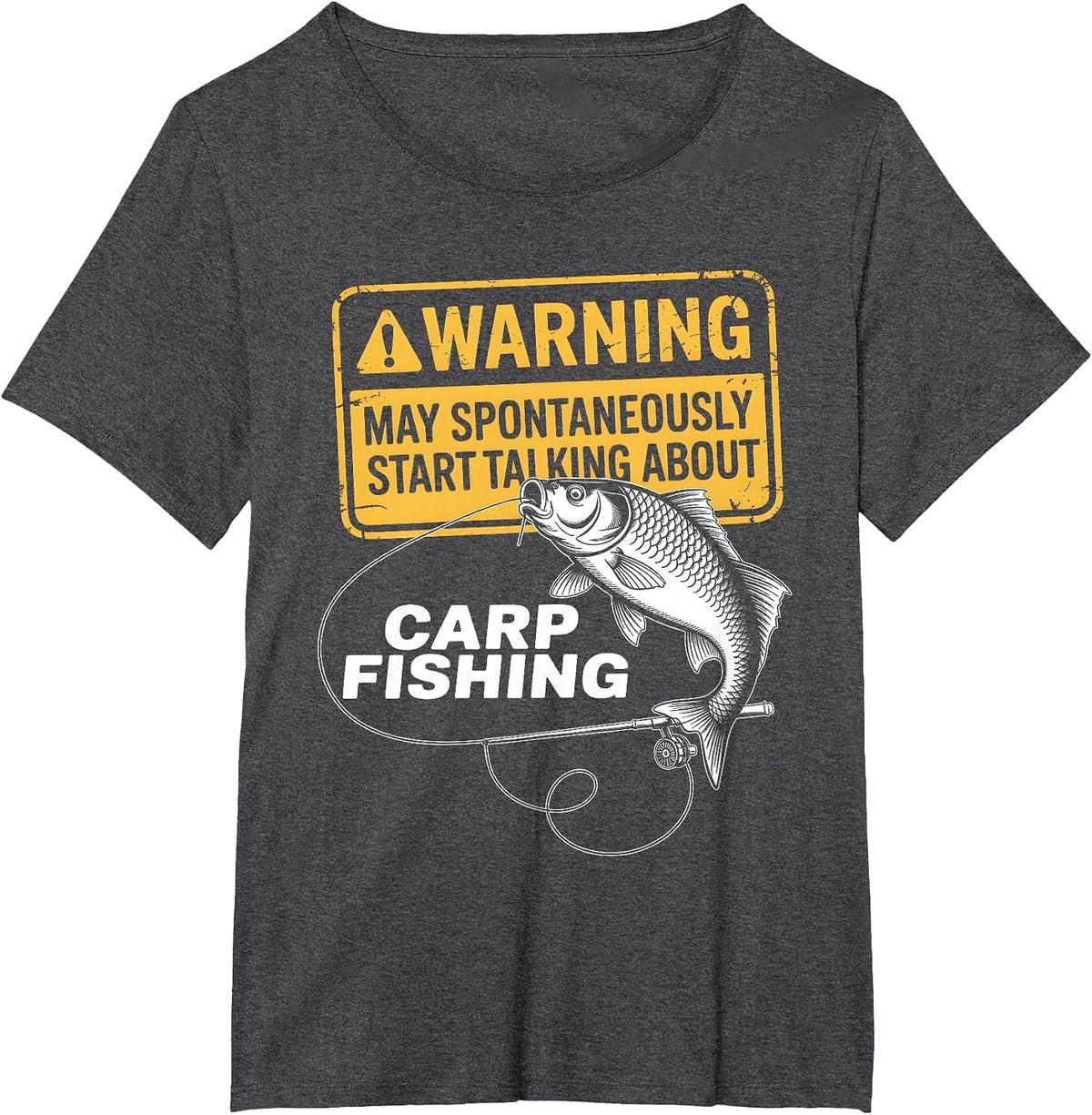 Carp Fishing Design Men Funny Carp Fishing T-Shirt - Dark Heather Grey