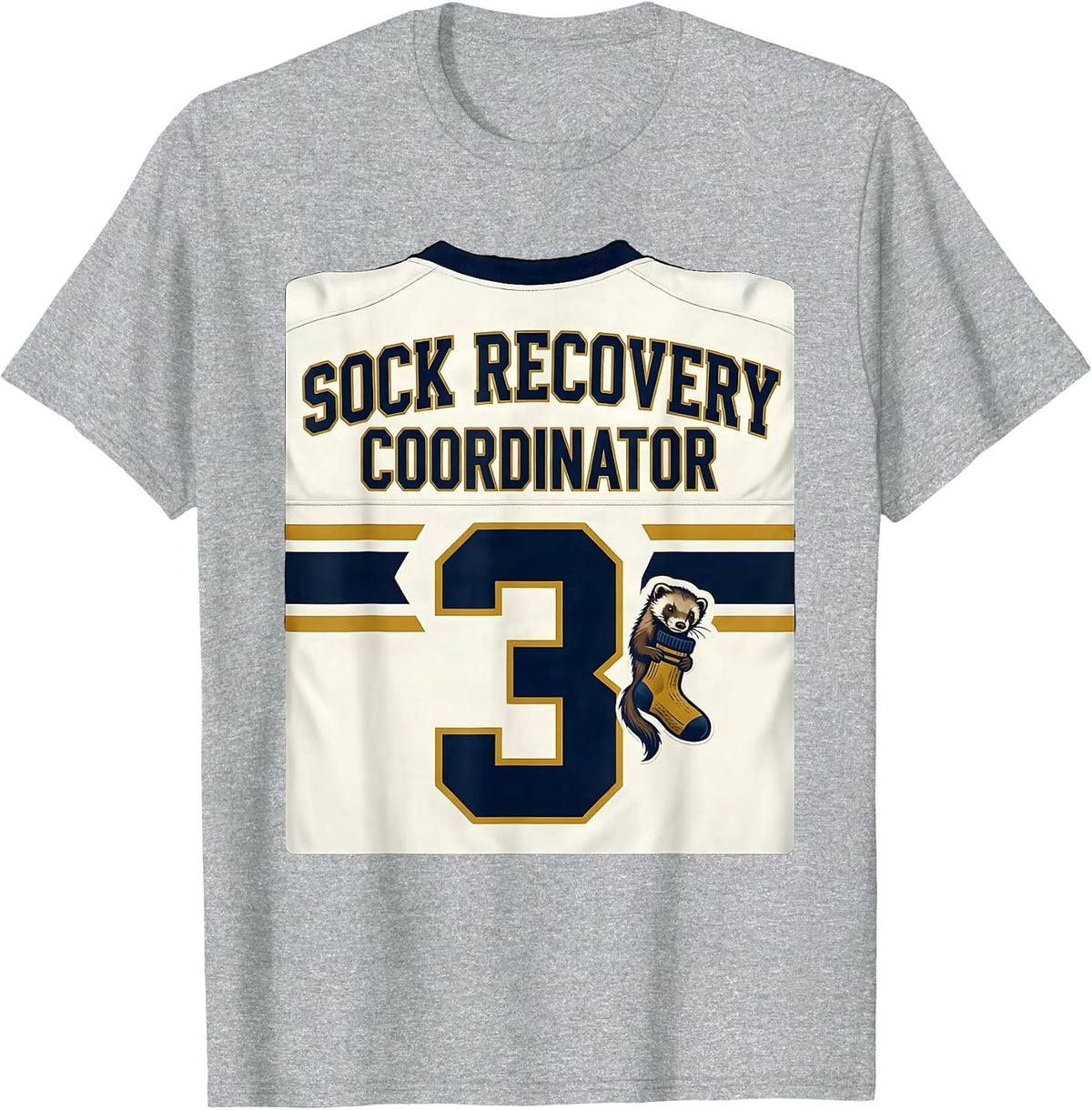 Men's Sock Recovery Coordinator Funny Ferret Owner Ferret Lover T-Shirt - Heather Grey