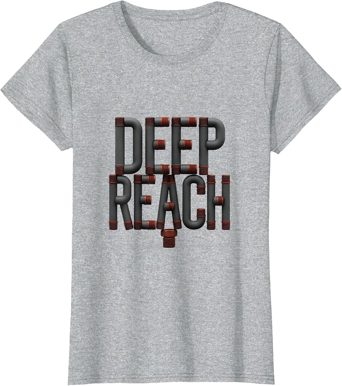 Deep Reach Oilfield Worker Rugged Occupational Pride Gift T-Shirt - Heather Grey