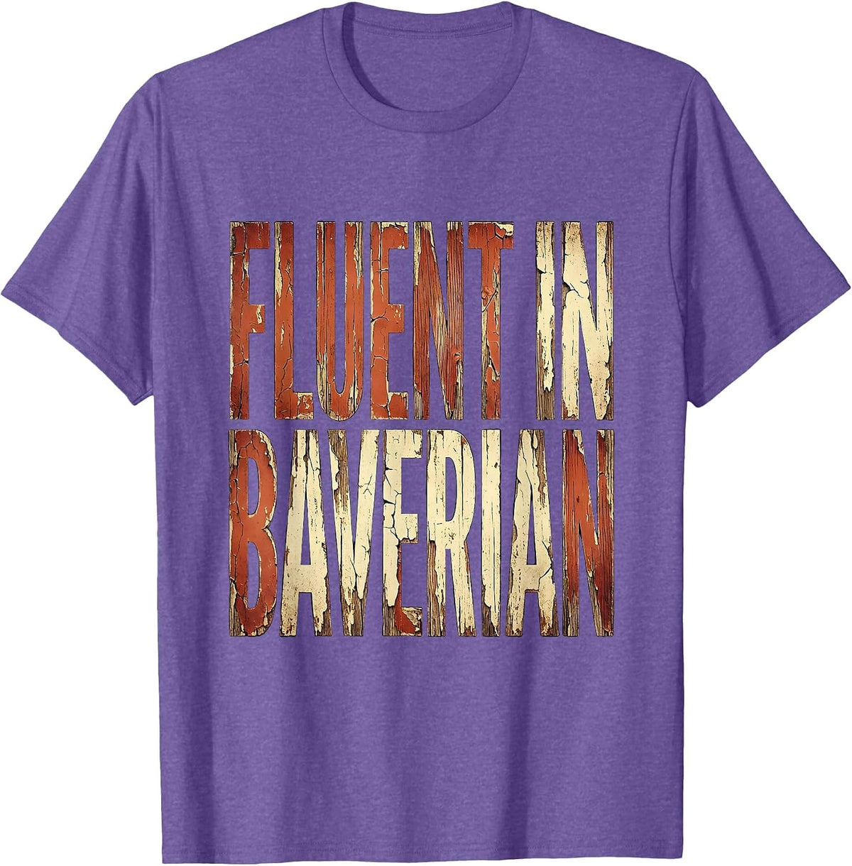Men's Fluent in Bavarian Oktoberfest Design T-Shirt - Purple Heather