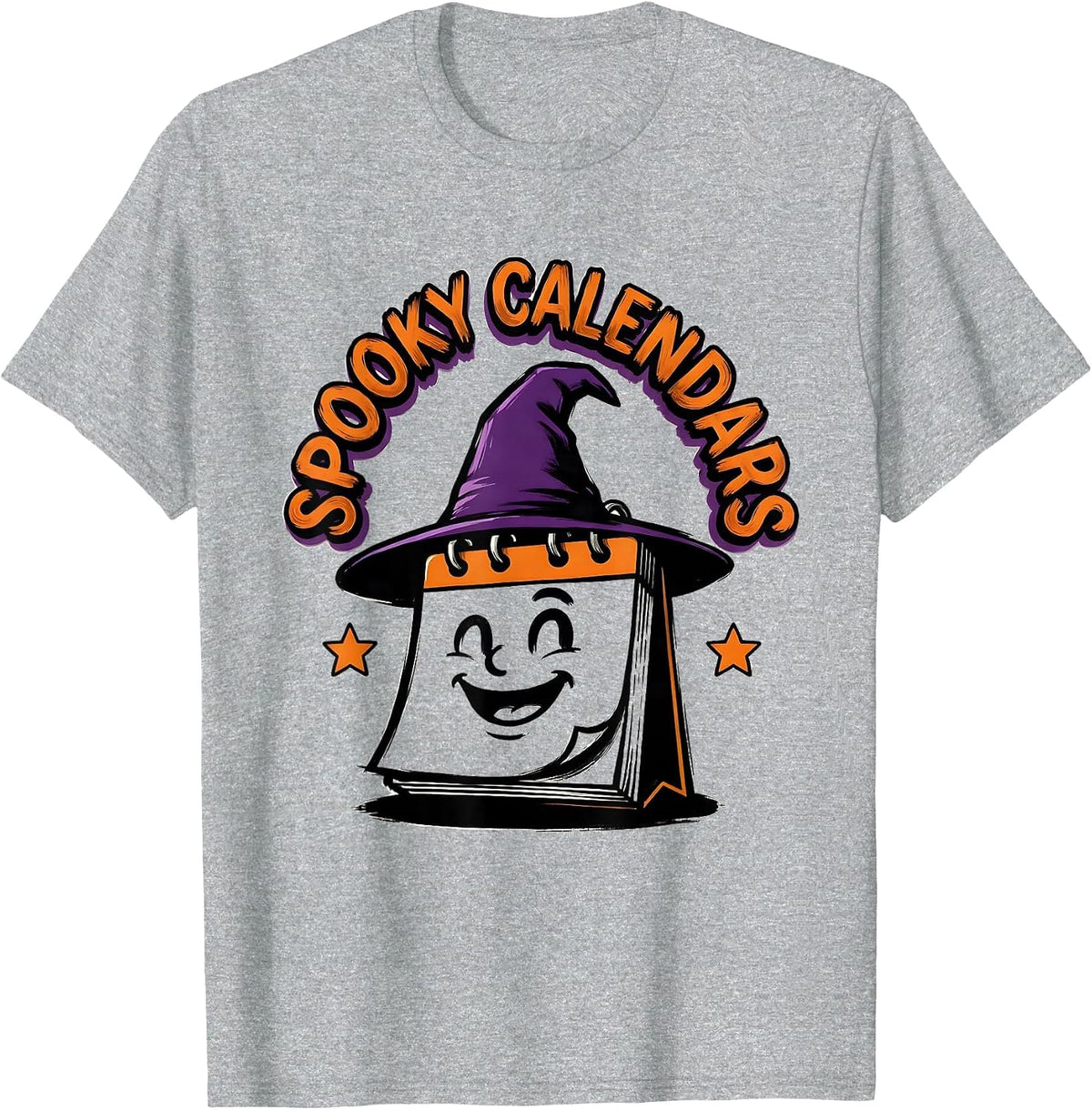Men's Spooky Calendars Sign Painter Teacher Halloween Classroom T-Shirt - Heather Grey