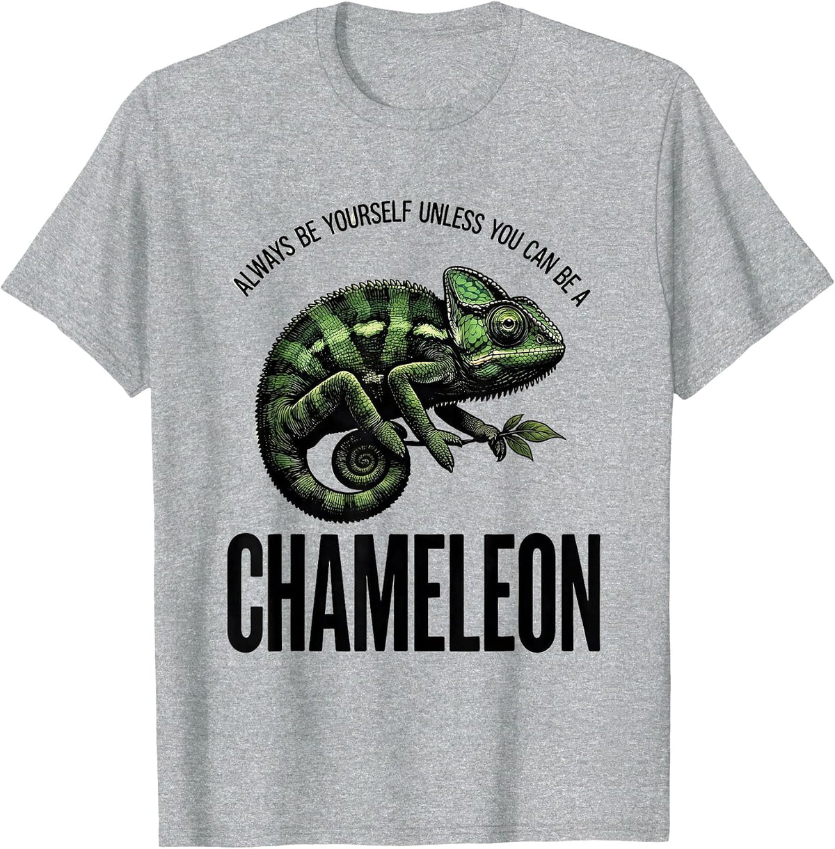 Men's Always Be Yourself Unless You Can Be A Chameleon Funny T-Shirt - Heather Grey