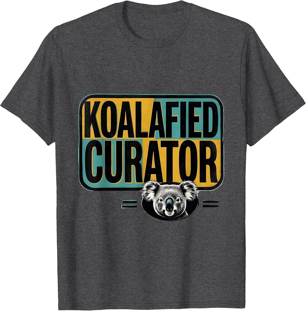 Koalafied Curator Midcentury Modern Koala Lover Gift T-Shirt - Dark Heather Grey