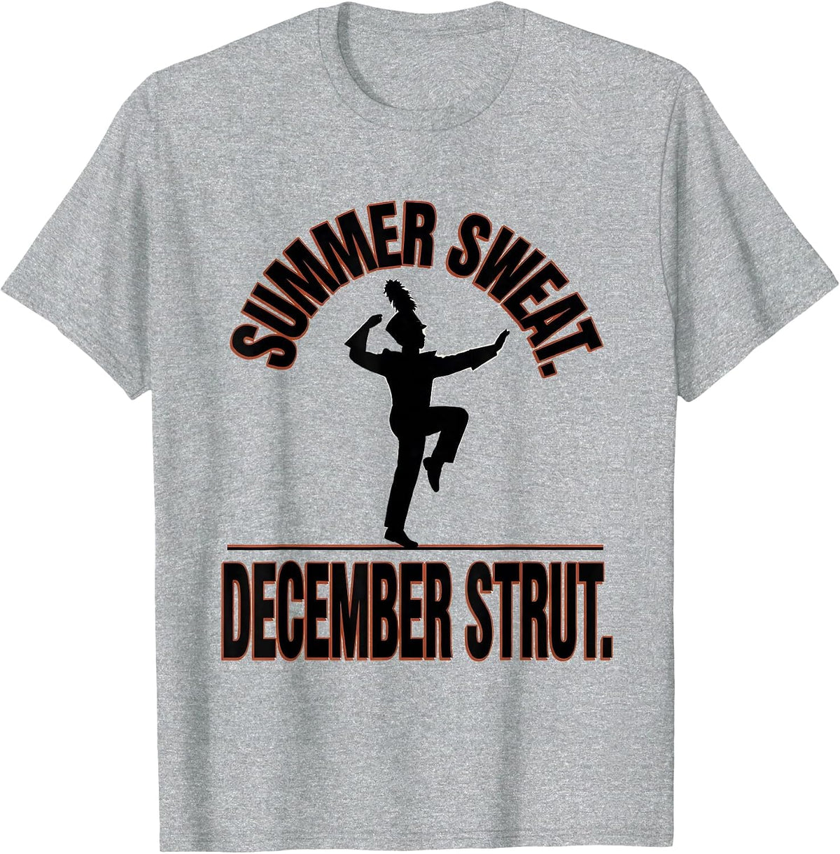 Men's Summer Sweat December Strut HBCU Marching Band Bowl Season T-Shirt - Heather Grey