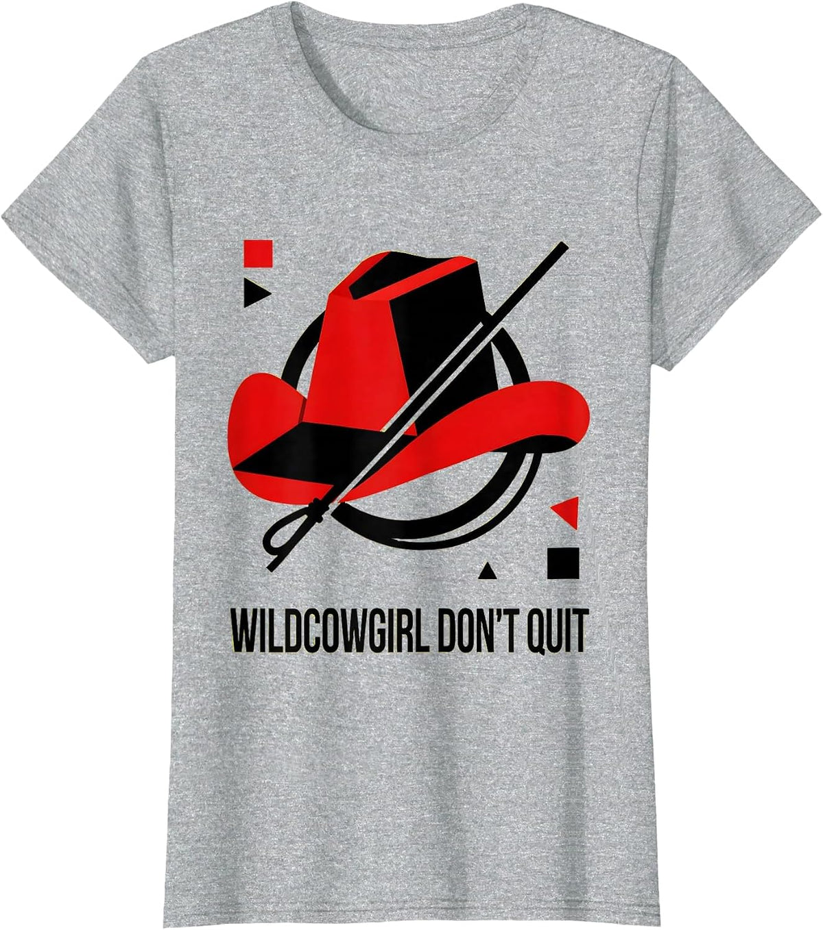 Wildcowgirl Don't Quit Western Design T-Shirt - Heather Grey
