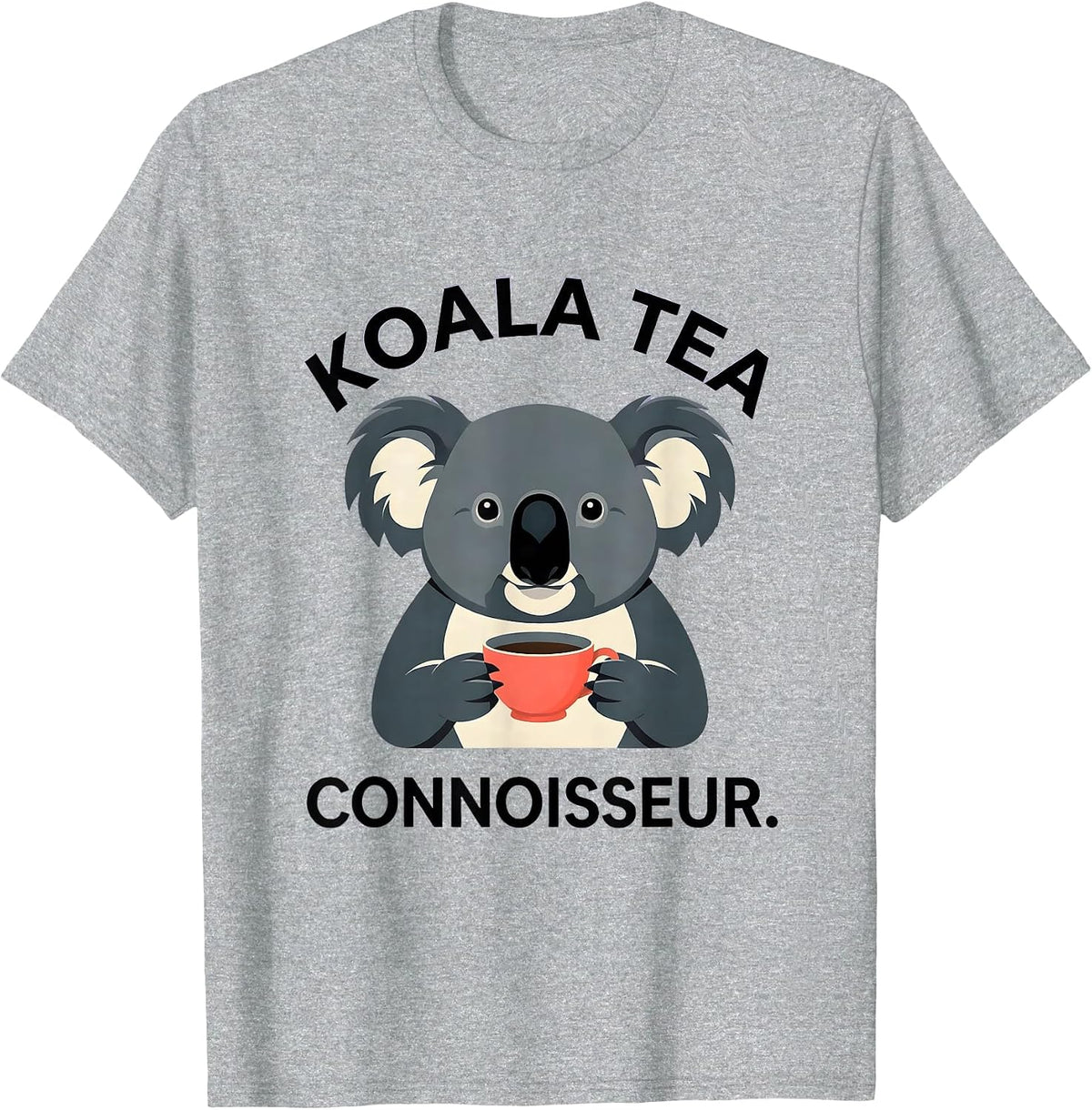 Men's Koala Tea Connoisseur Funny Koala Lover Cute Animal Gift T-Shirt - Heather Grey