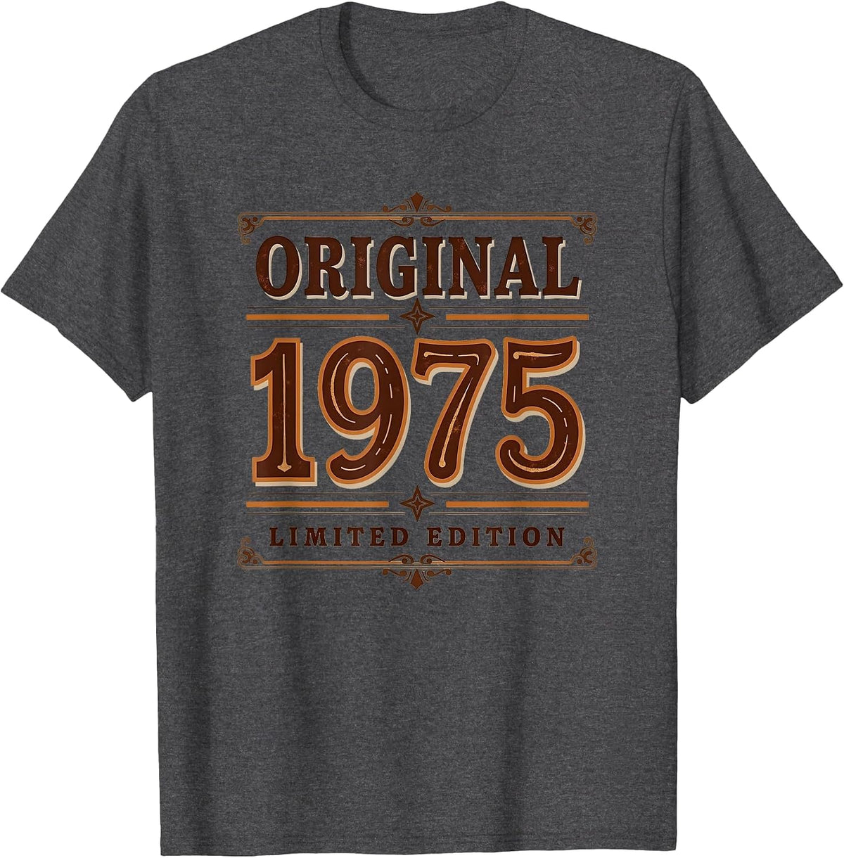 Original 1975 Limited Edition Vintage Design T-Shirt - Dark Heather Grey