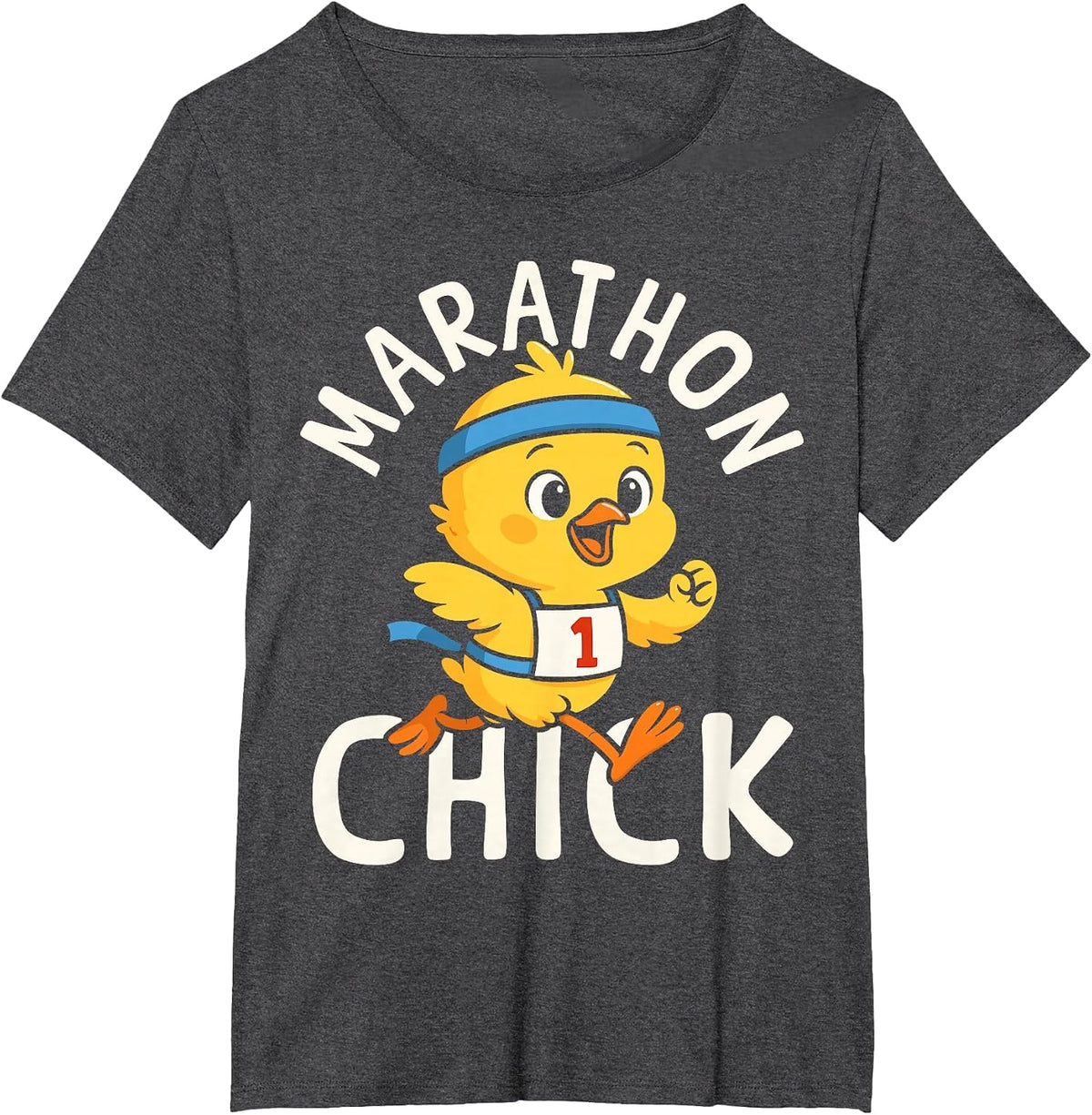 Running Runner Half Marathon Chicken Girl Vintage Marathon T-Shirt - Dark Heather Grey
