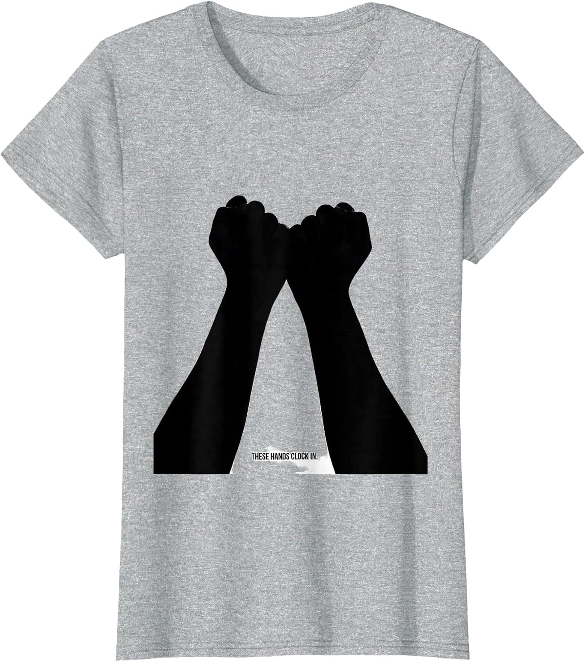These Hands Clock In Funny ASL Teacher Deaf Awareness T-Shirt - Heather Grey