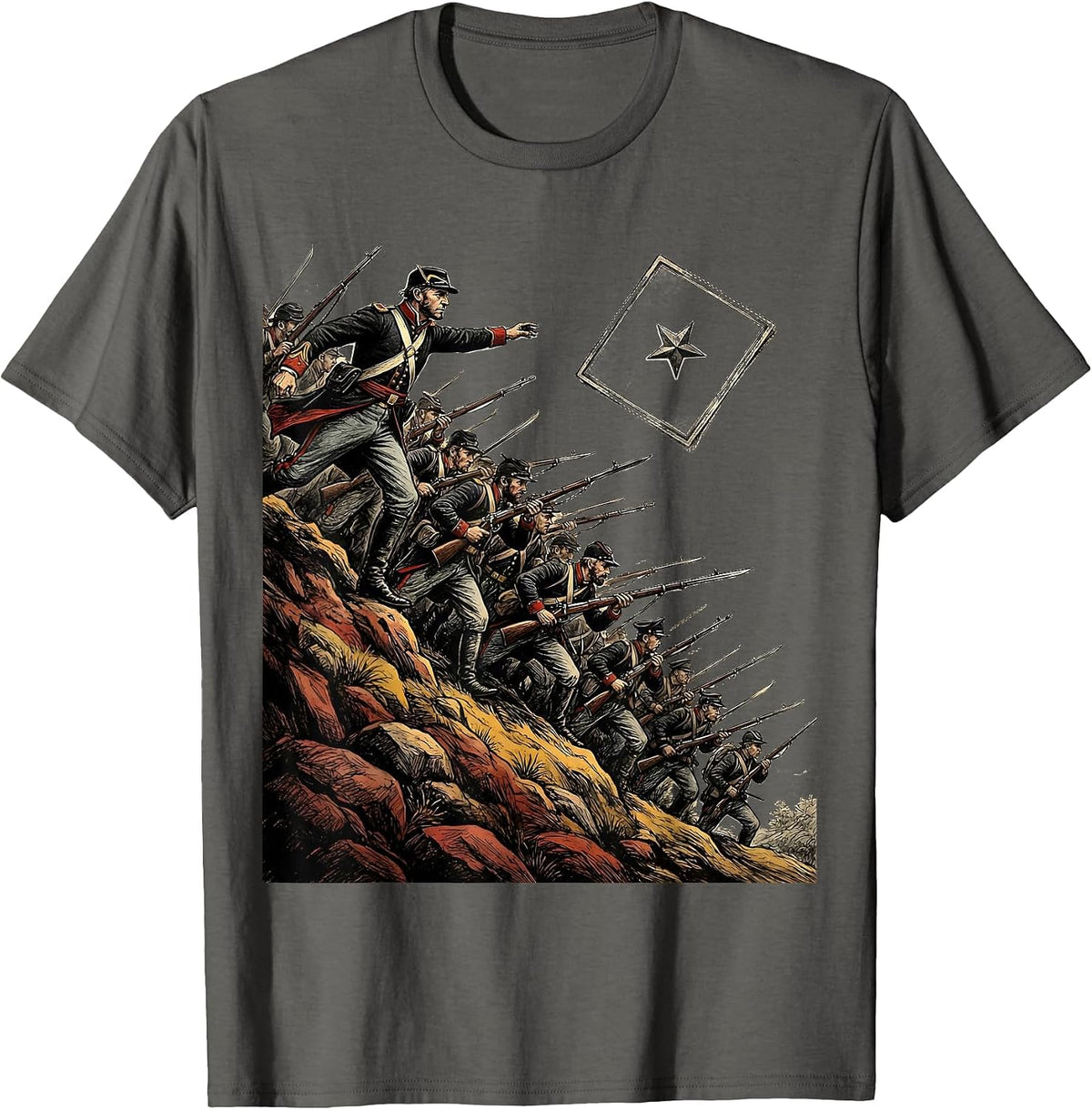 Joshua Chamberlain Civil War History Buff Humor T-Shirt - Asphalt Grey