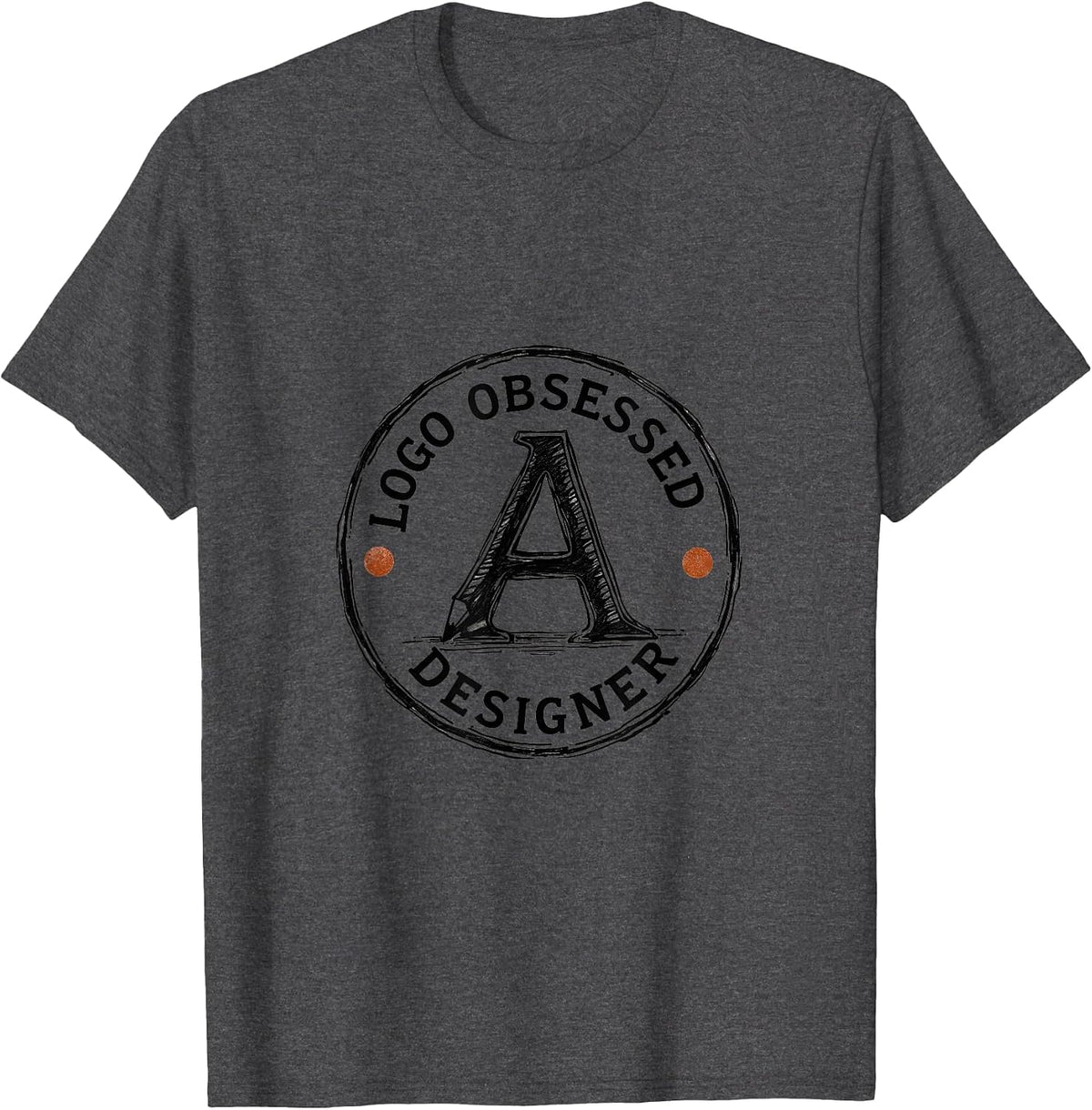 Logo Obsessed Designer Graphic Design Lover Tee T-Shirt - Dark Heather Grey