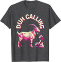 Men's Duh Calling Risograph Absurd Internet Meme Humor T-Shirt - Dark Heather Grey