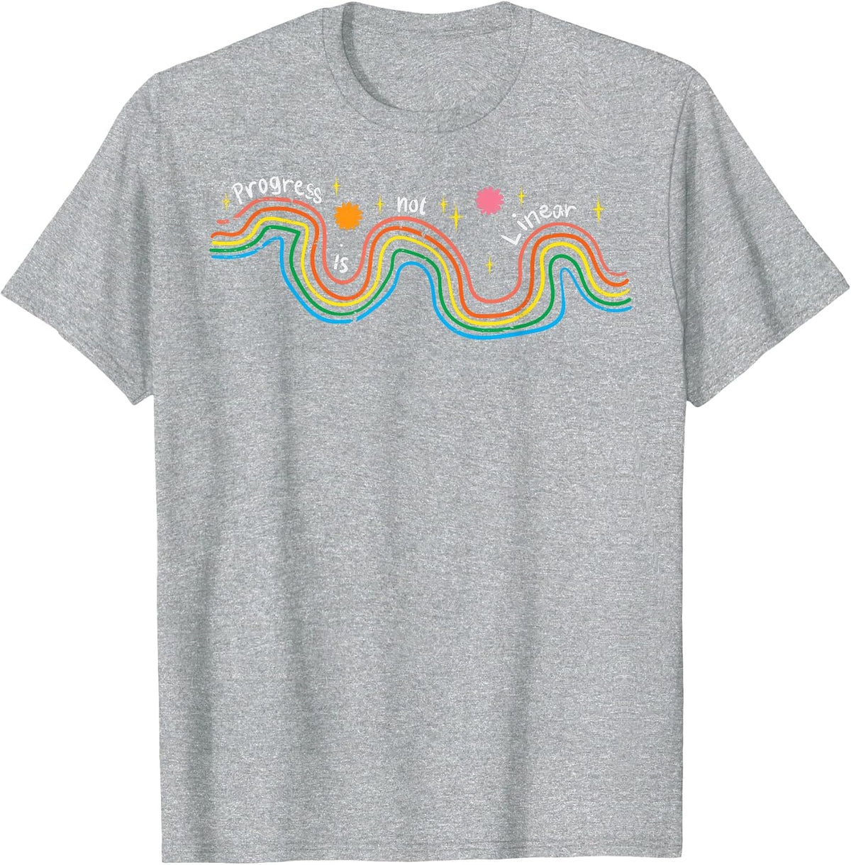 Special Education Teacher Progress Not Linear Sped Women Men T-Shirt - Heather Grey