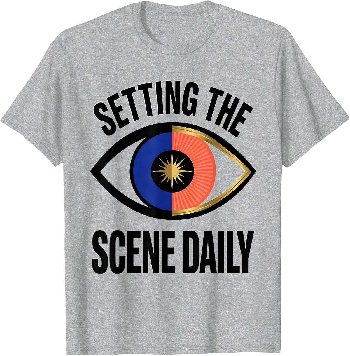 Men's Setting the Scene Daily Graphic Design T-Shirt - Heather Grey