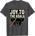 Men's Joy To The Koala Funny Koala Lover Christmas Pun Gift T-Shirt - Dark Heather Grey