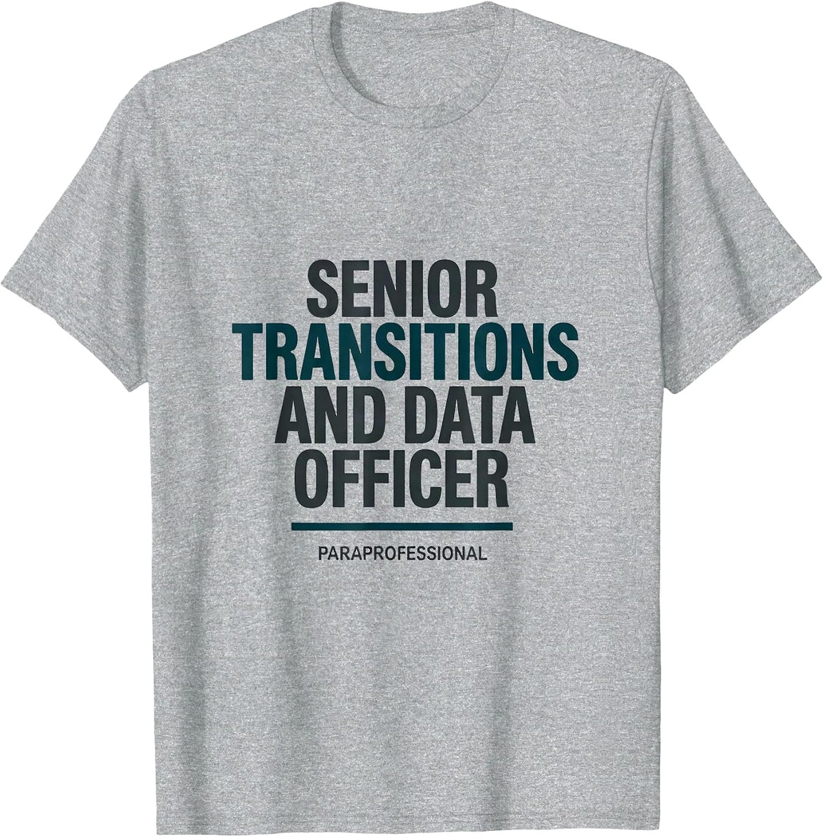 Men's Senior Transitions and Data Officer, Paraprofessional T-Shirt - Heather Grey