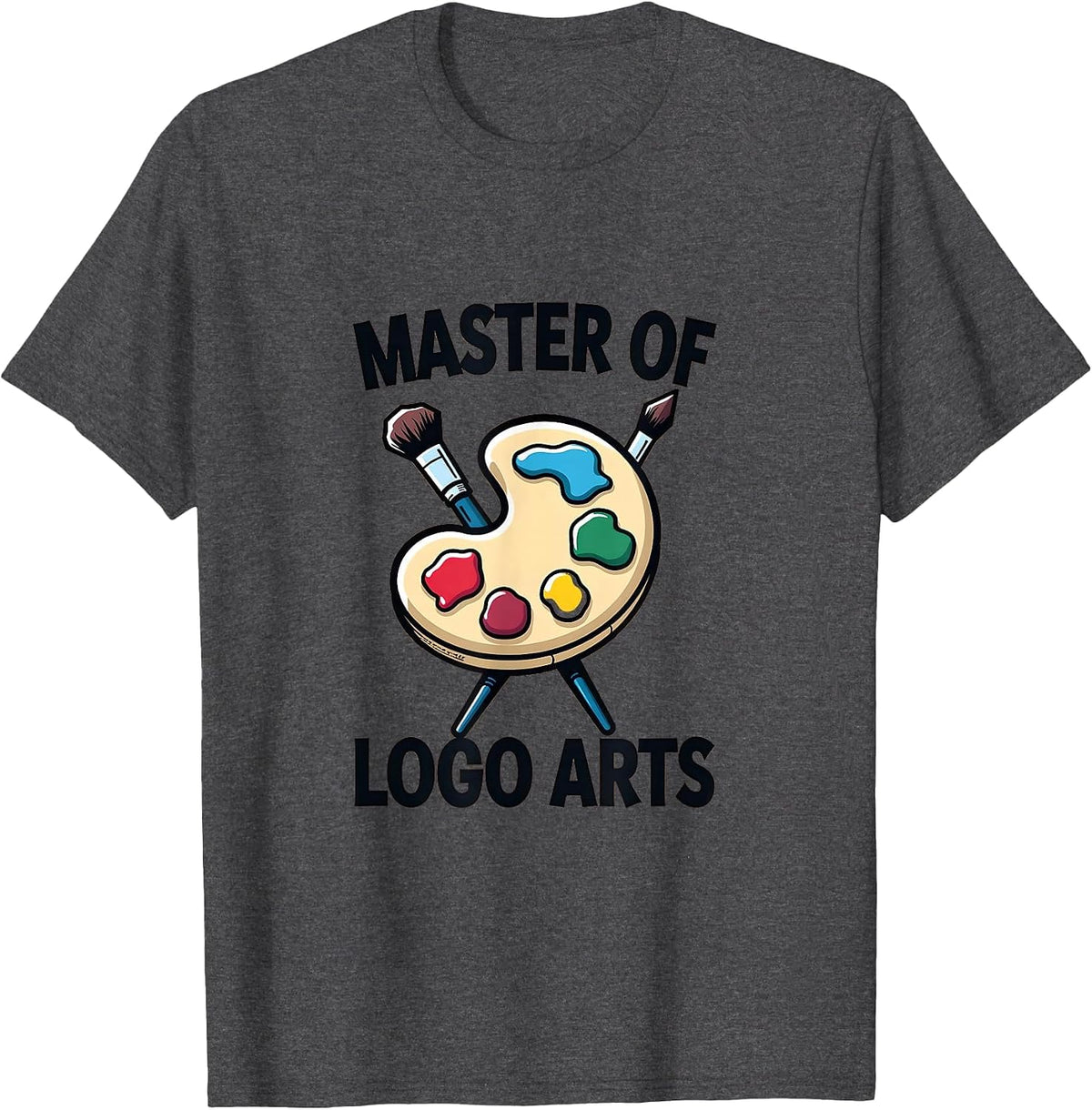 Master of Logo Arts Creative Design T-Shirt - Dark Heather Grey