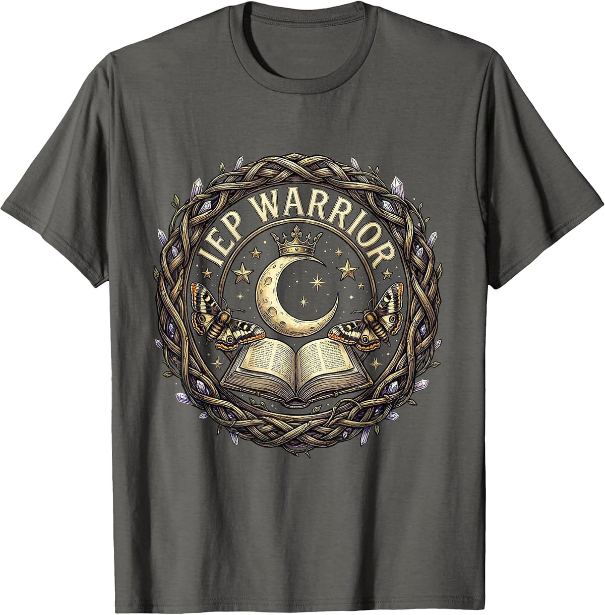 IEP Warrior Special Education Teacher Design T-Shirt - Asphalt Grey