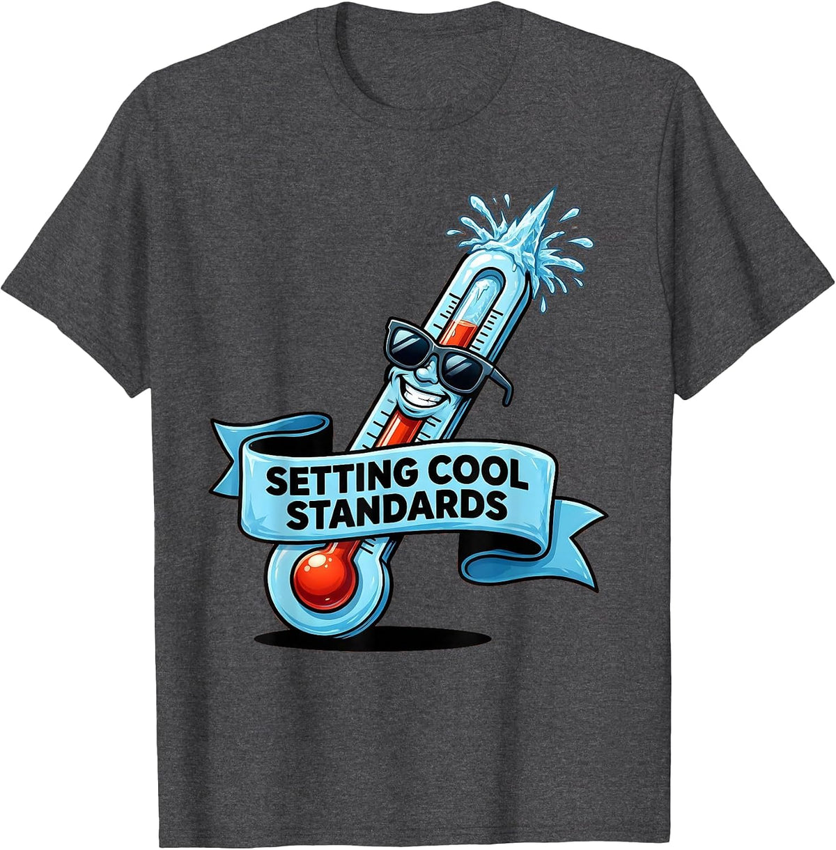 Setting Cool Standards Graphic Design T-Shirt - Dark Heather Grey