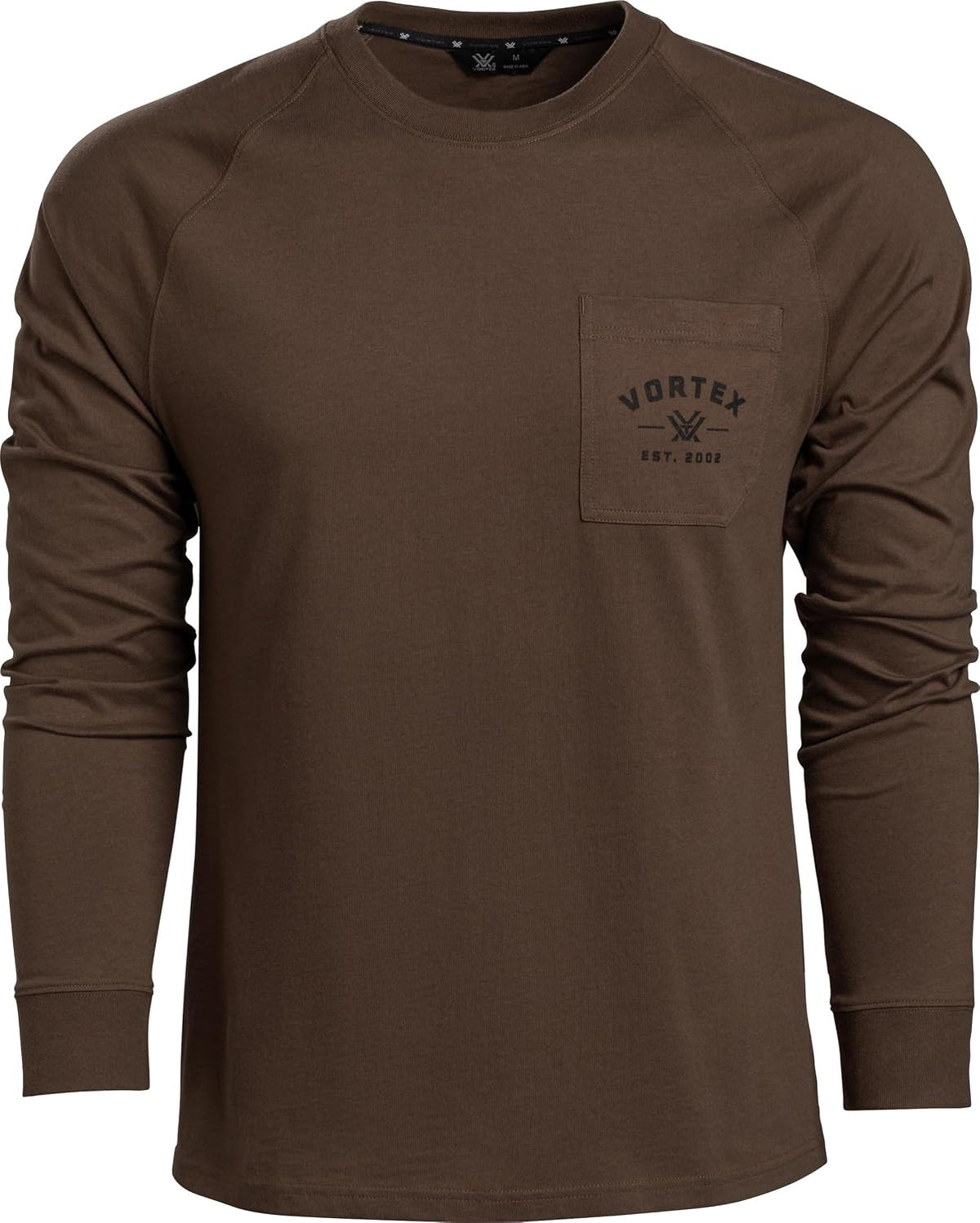 Vortex Men's Outland Heavyweight Long Sleeve Pocket T-Shirts - Dark Brown