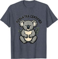 Koala Tea Certified Funny Koala Lover Animal Pun Humor T-Shirt - Heather Blue