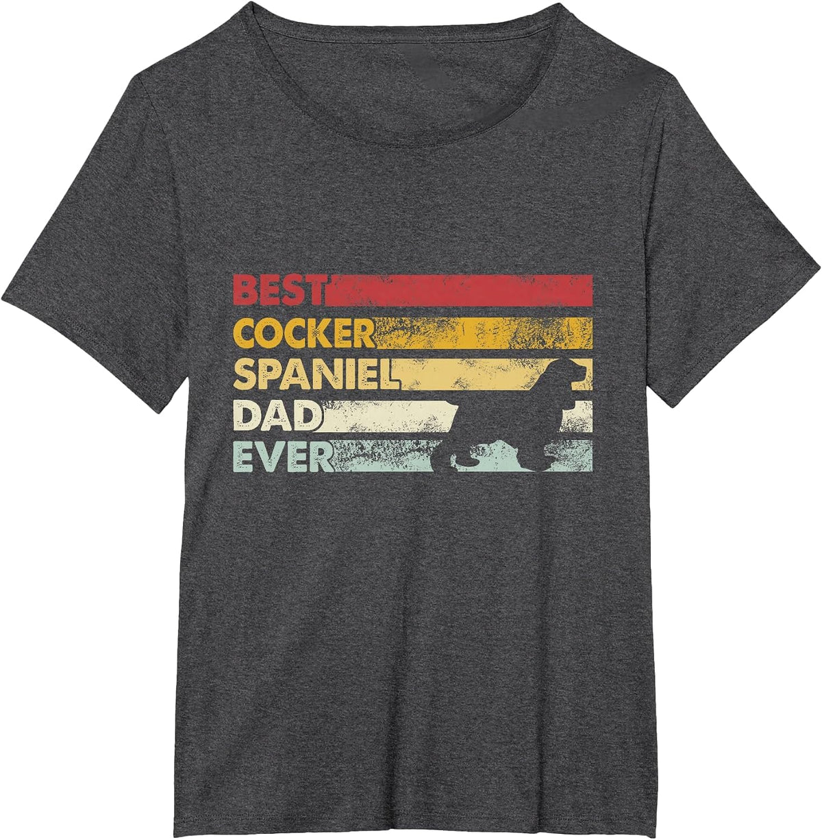 Best Dog Dad Ever - Father Cocker Spaniel T-Shirt - Dark Heather Grey