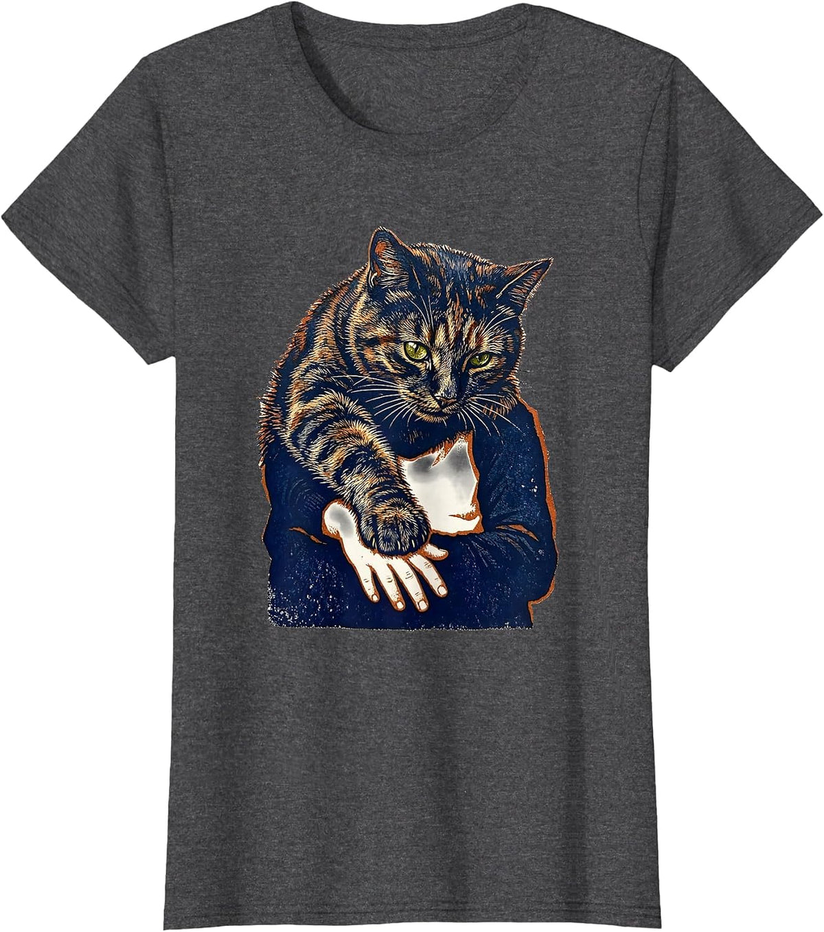 Women's Tortoiseshell Cat Owner Tortitude Humor Retro T-Shirt - Dark Heather Grey