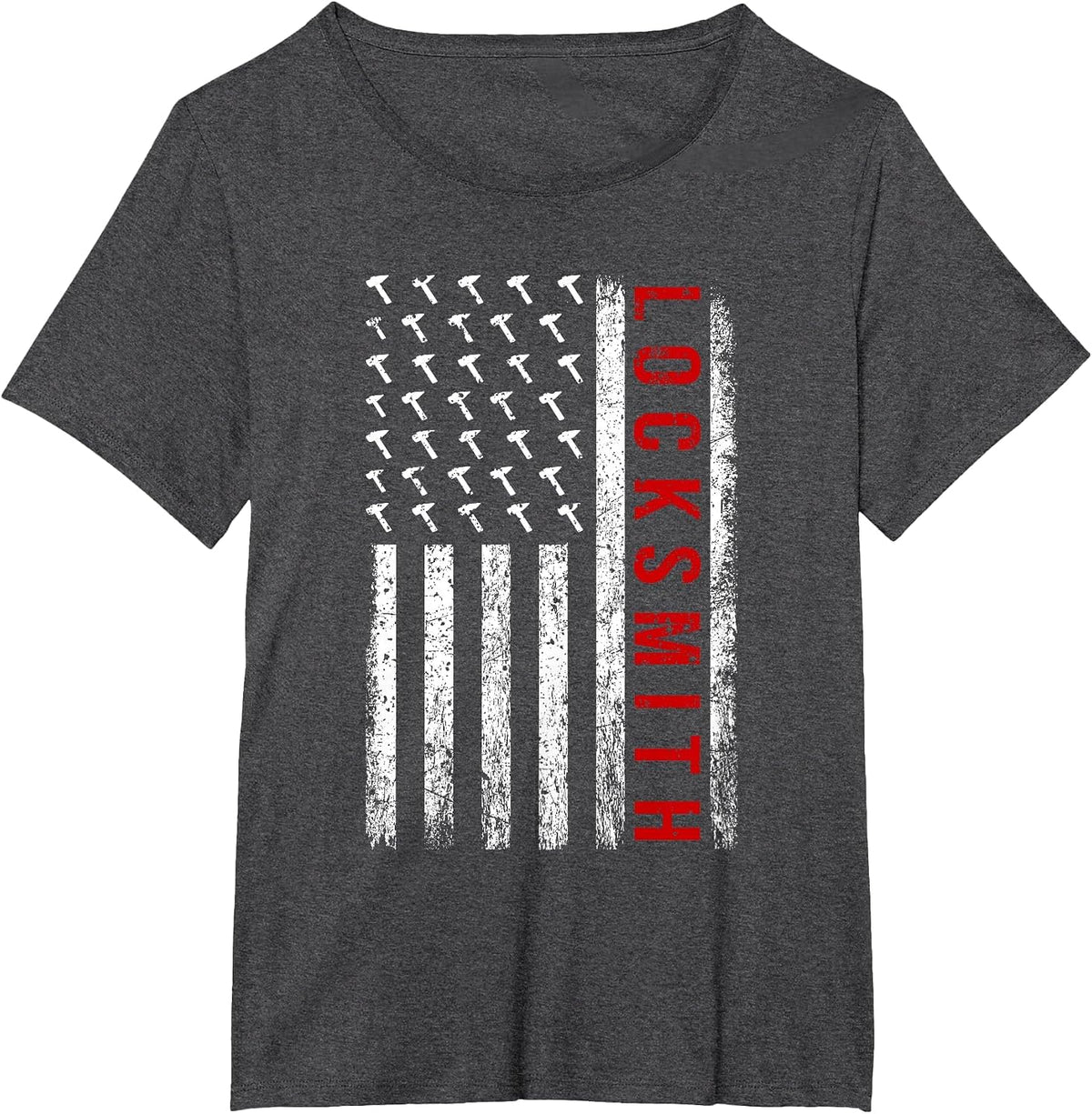 Patriotic Professional Locksmith Lock Picking Picker T-Shirt - Dark Heather Grey