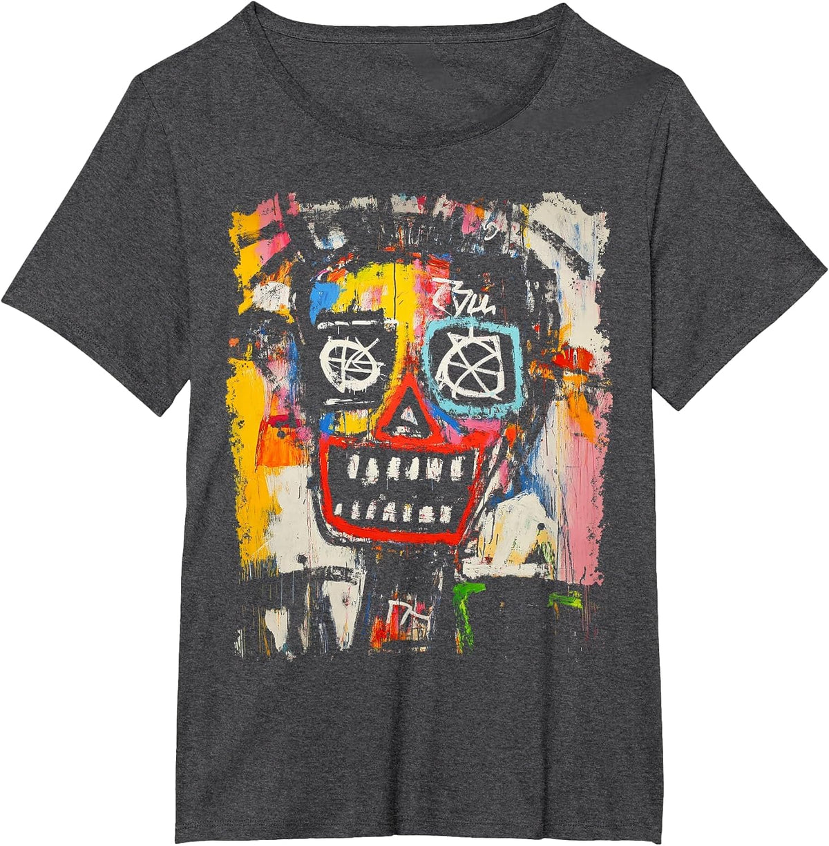 Abstract Expressionism Graffiti T-Shirt - Dark Heather Grey