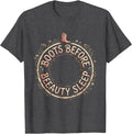 Men's Boots Before Beauty Sleep Western Design T-Shirt - Dark Heather Grey