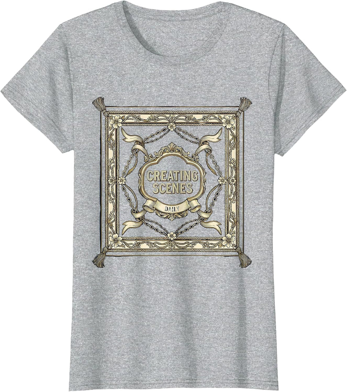 Creating Scenes Daily Graphic Design T-Shirt - Heather Grey