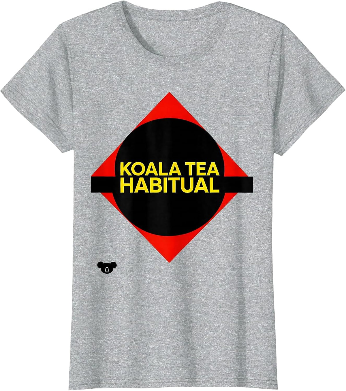 Self-Stamped Koala Tea Habitual Funny Animal Lover Humor T-Shirt - Heather Grey