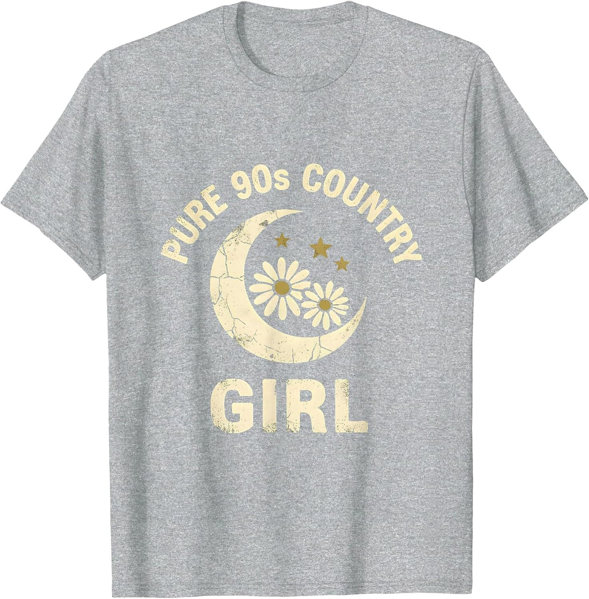 Men's Pure 90s Country Girl Graphic Design T-Shirt - Heather Grey