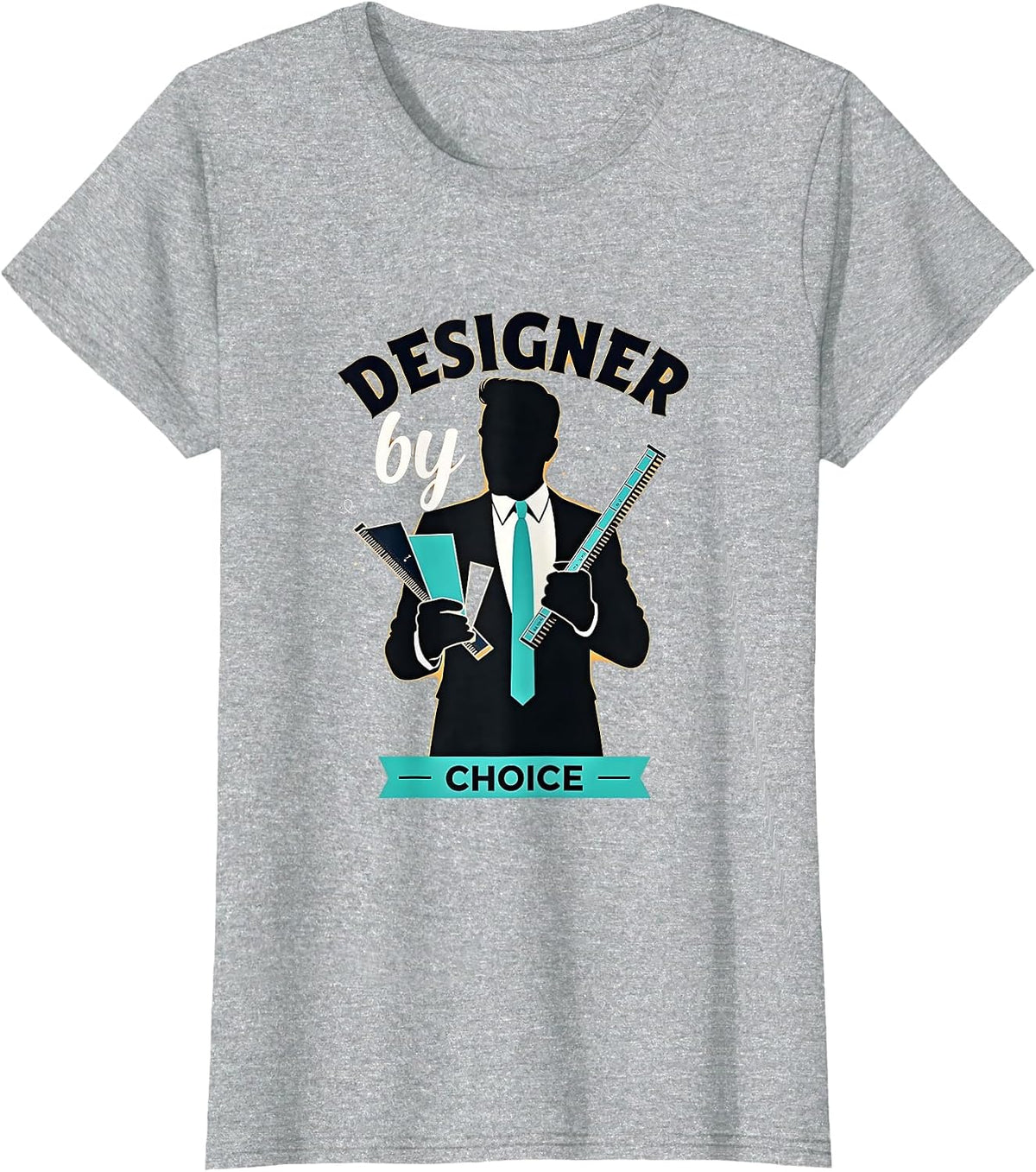 Designer by Choice Proud Graphic Designer Tee T-Shirt - Heather Grey