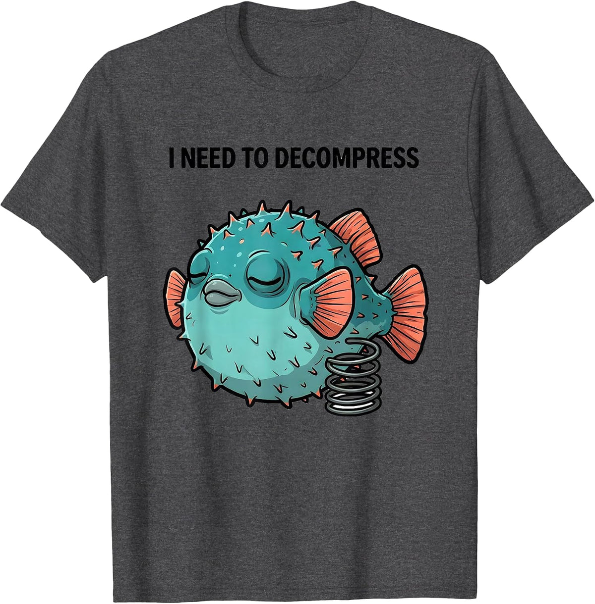 I Need To Decompress Funny Autism Meme Autistic Humor T-Shirt - Dark Heather Grey