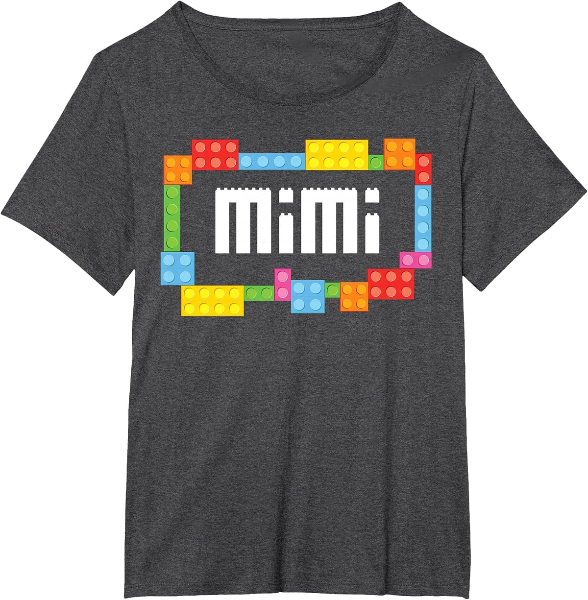 Master Builder Mimi Bricks Blocks Building Family Set T-Shirt - Dark Heather Grey