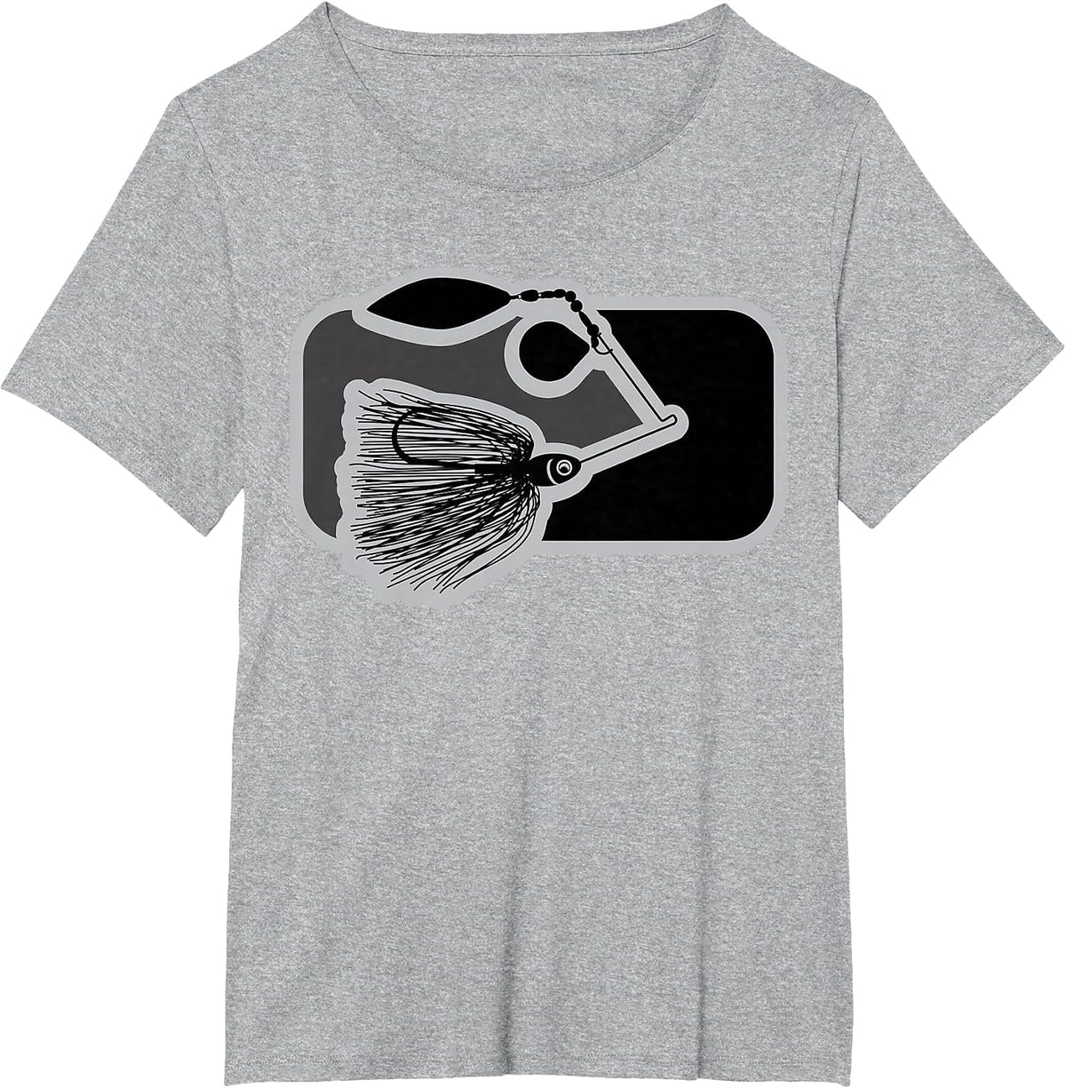 Spinnerbait, Bass Fishing, Fisherman, Fishing Lure T-Shirt - Heather Grey