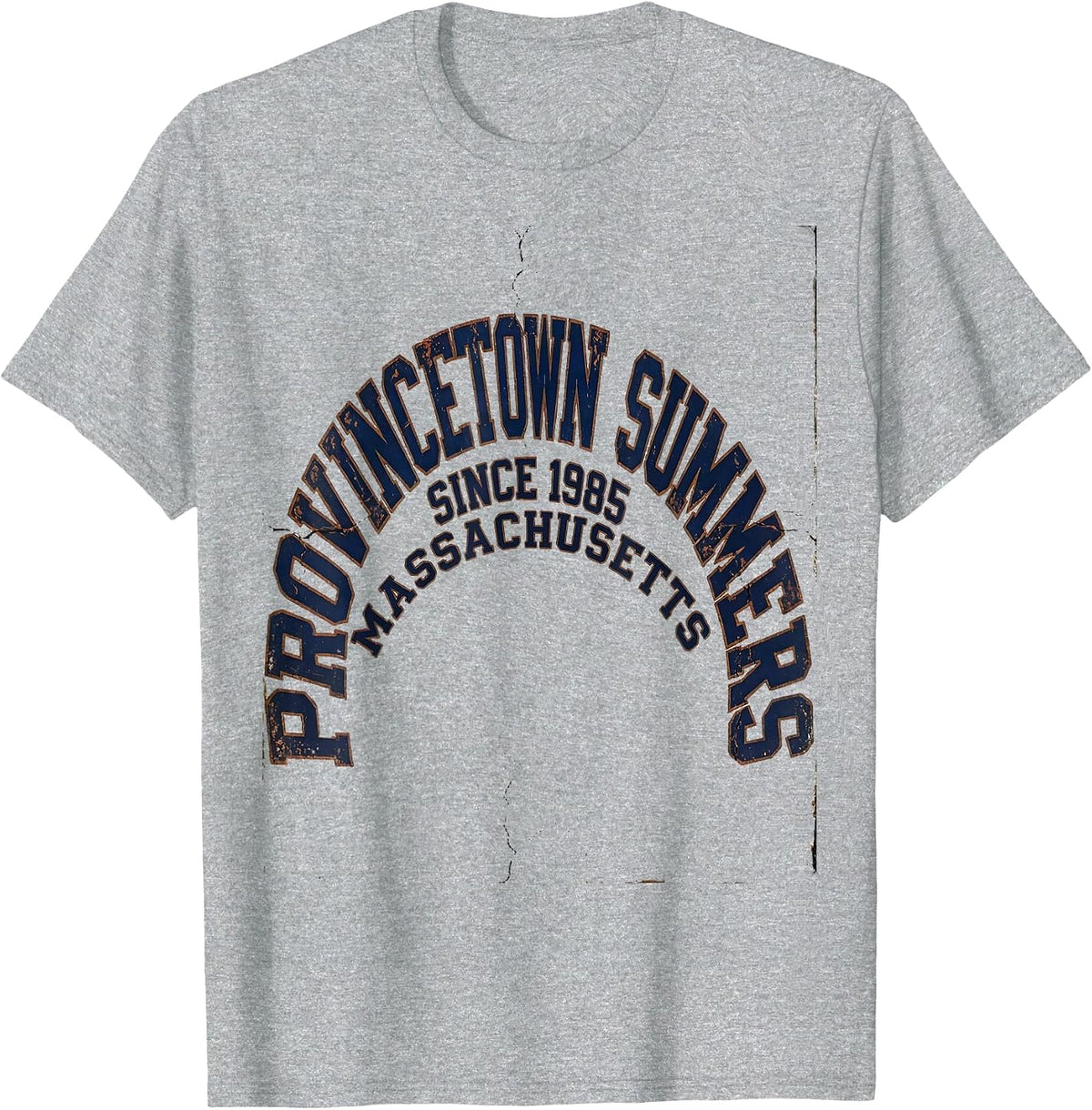 Men's Provincetown Summers Since 1985 Massachusetts Vintage T-Shirt - Heather Grey